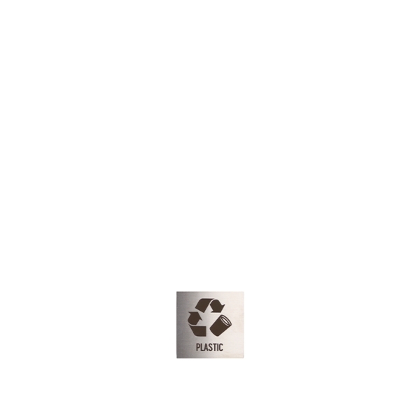 Targhetta simbolo "Plastic" in acciaio inox da applicare al cestino per la raccolta differenziata SD27010/SD37009