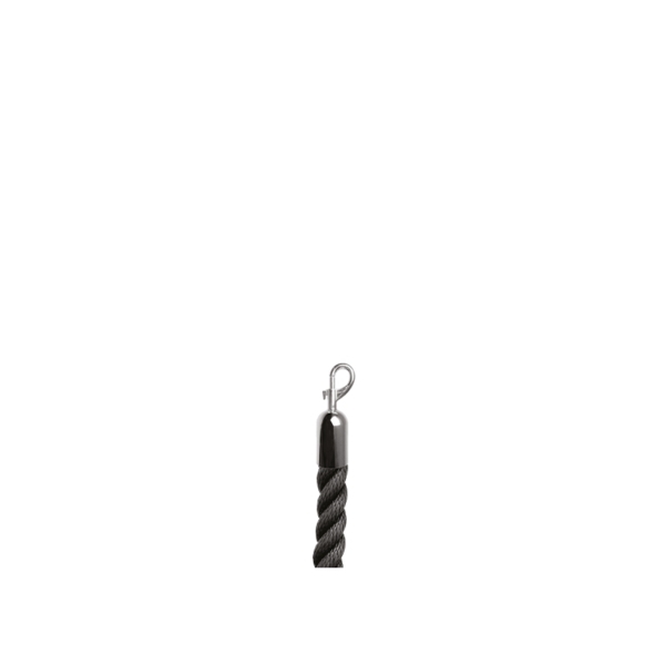 Cordone colore nero con moschettoni cromati