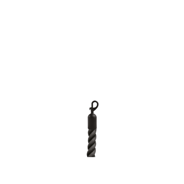 Cordone colore nero con moschettoni neri