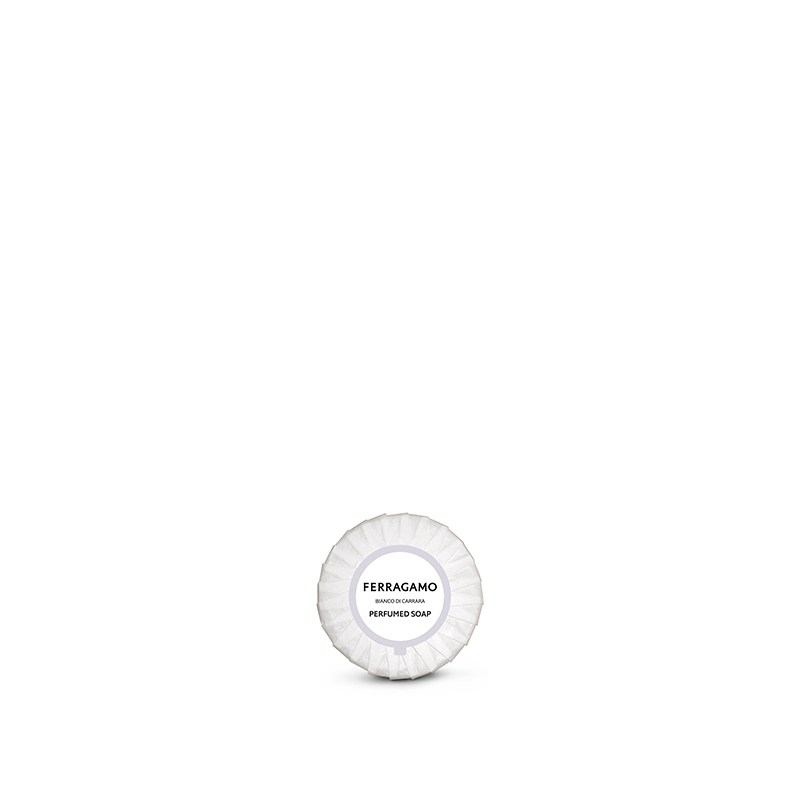 Ferragamo, sapone plissettato, fragranza Bianco di Carrara, 35 gr, confezione da 264 pz